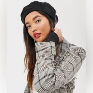 ASOS Black Beret Hat